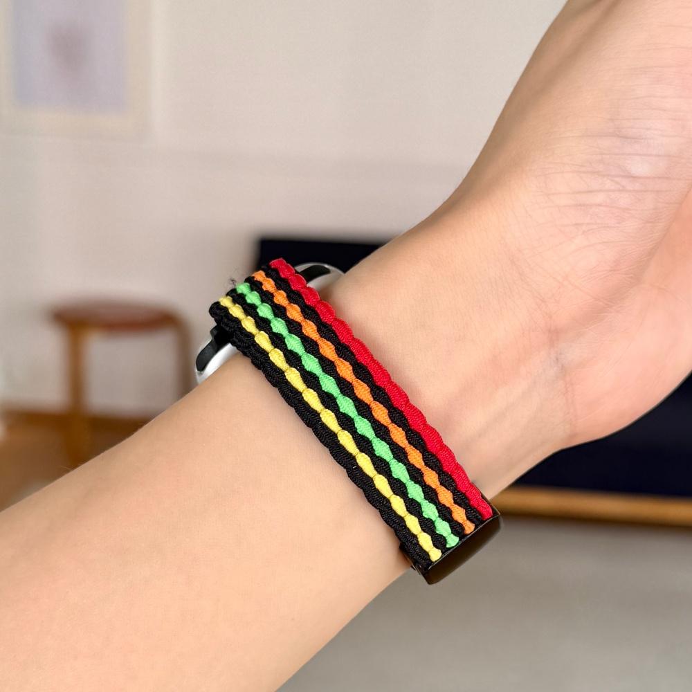 Magnetic Buckle Breathable Braided Nylon Watch Band Replacement Strap Compatible with Apple Watch Series1–11/SE/Ultra 38 40 41 42 44 45 46 49mm