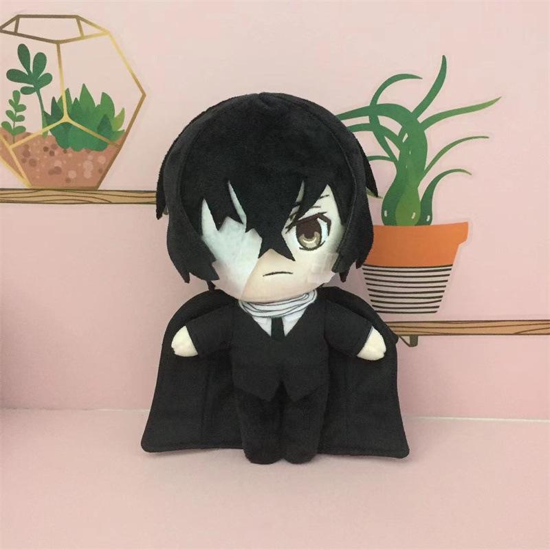 New Cute Bungo Stray Dogs Plush Dolls 20cm Dazai Osamu Nakahara Chuya Atsushi Kunikida Soft Stuffed Anime Figure Plushie Set Collectible Gift for Fans