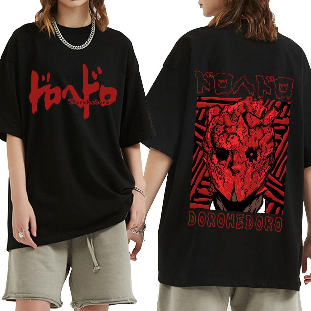 Anime Dorohedoro Kaiman T Shirt Gothic Manga Graphic Print T Shirts Men's Fashion Casual Cotton Oversized T-shirt Streetwear