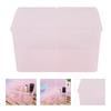 Cotton Pads Container, Nail Polish Glitter Powder   Storage Box, Waterproof Plastic, for UV Gel, Rhinestones, Pink Color