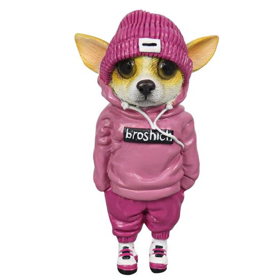 Yousheng 1/4Pcs Dog Figurines Doll Halloween Resin Ornament Standing Puppy Toy Outdoor Decor Fairy Garden Accessories