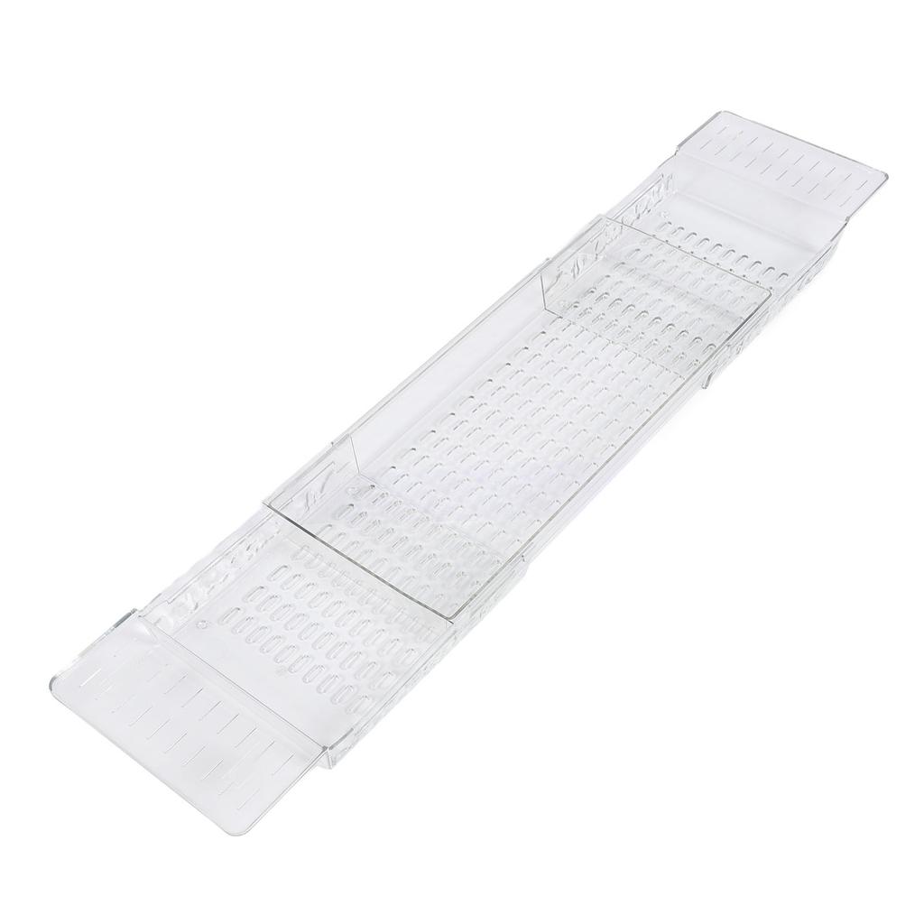 Bathtub Tray Multifunctional Drain Bath Shelf PET Retractable Bathtub Storage Rack for Bathroom