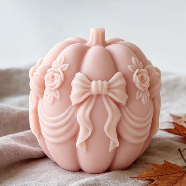 3D Pumpkin Themed Candle Making Mould for Resin Casting Projects, Handmade Candle Soap and Halloween Party Table Display