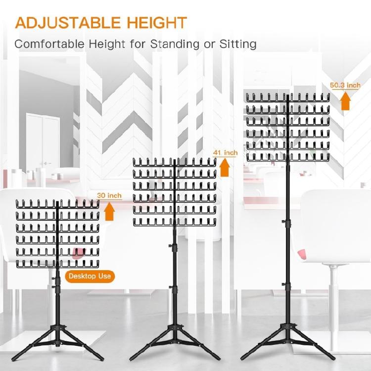 Braiding Hair Rack Hair Extension Holder Hanger,Hair Stand with Stylist Hair Braiding Tool for Hair Salon Home Traveling