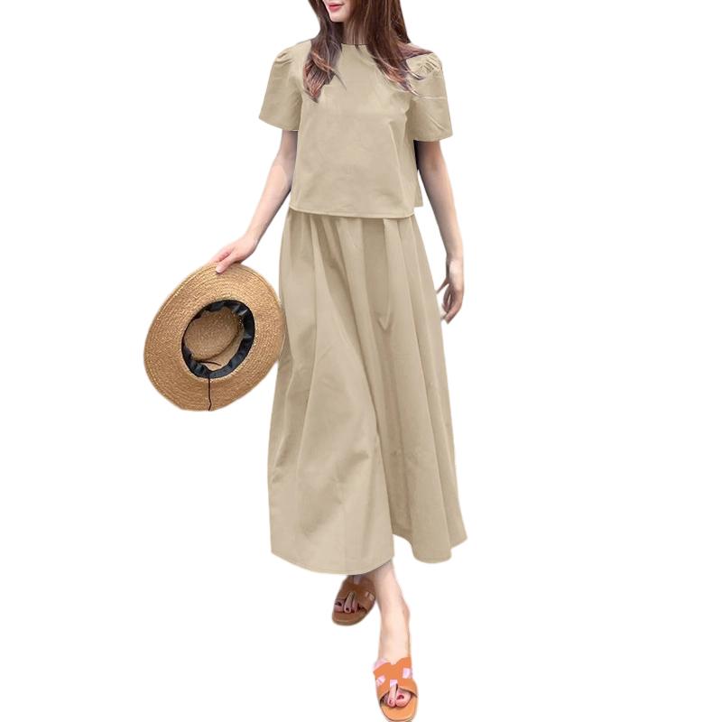 

ZANZEA Women Short Sleeve Blouse and Wide Leg Pants Casual Suit Sets 5XL абрикосовый