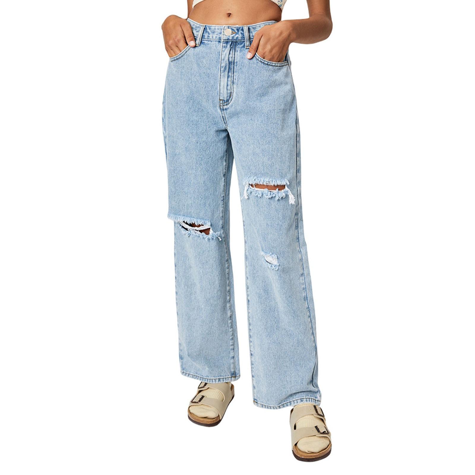 

Женские брюки большого размера, эластичные джинсы, свободные полуэластичные брюки M