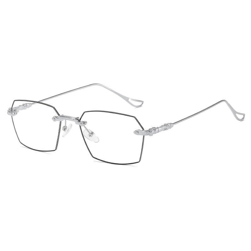 JYL TS Rimless Glasses Unisex Myopia Available Korean Pure Desire Style 8050 A-5023 кадет