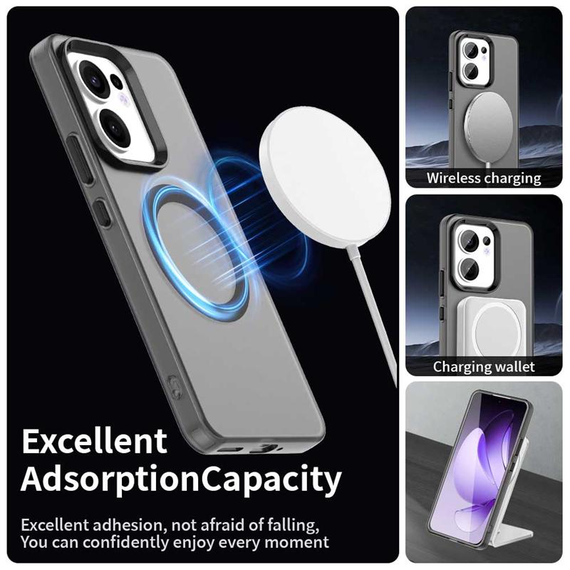 Transparent Phone Case For Oppo Reno13 F Case For Oppo Reno 13F Magnetic Adsorption Wireless Charge Cover For Oppo Reno 13F Case