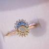 Sun and Moon Diamond Stackable Rings, Necklace, and Bracelet Set - European & American Style