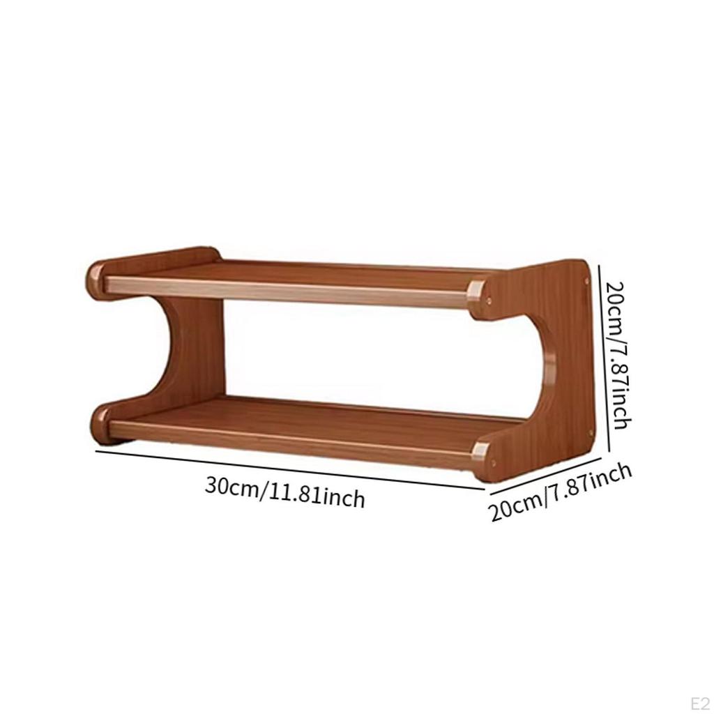 2 Layer Cup Riser Stand Display Shelf Decorative Figures Fashion Desktop Storage Rack Tabletop