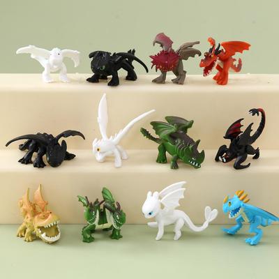 Handmade Toothless & Light Fury Dragons Anime Figure Blind Box Ornament