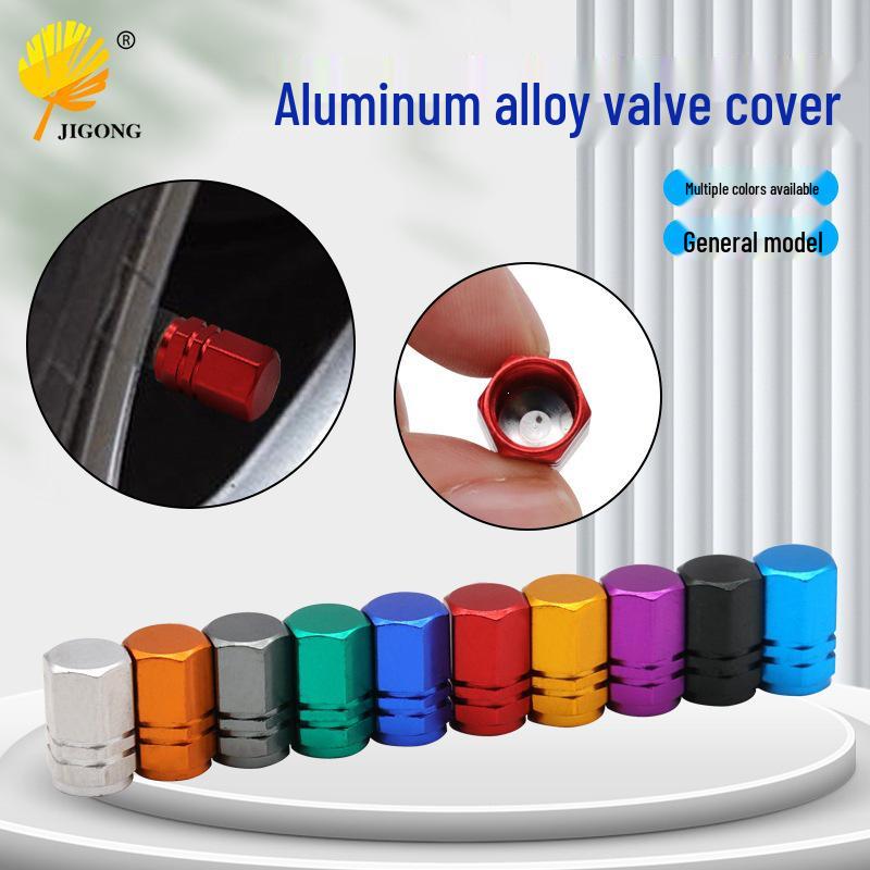 Colored Aluminum Valve Stem Caps: Waterproof, Dustproof, and Durable.