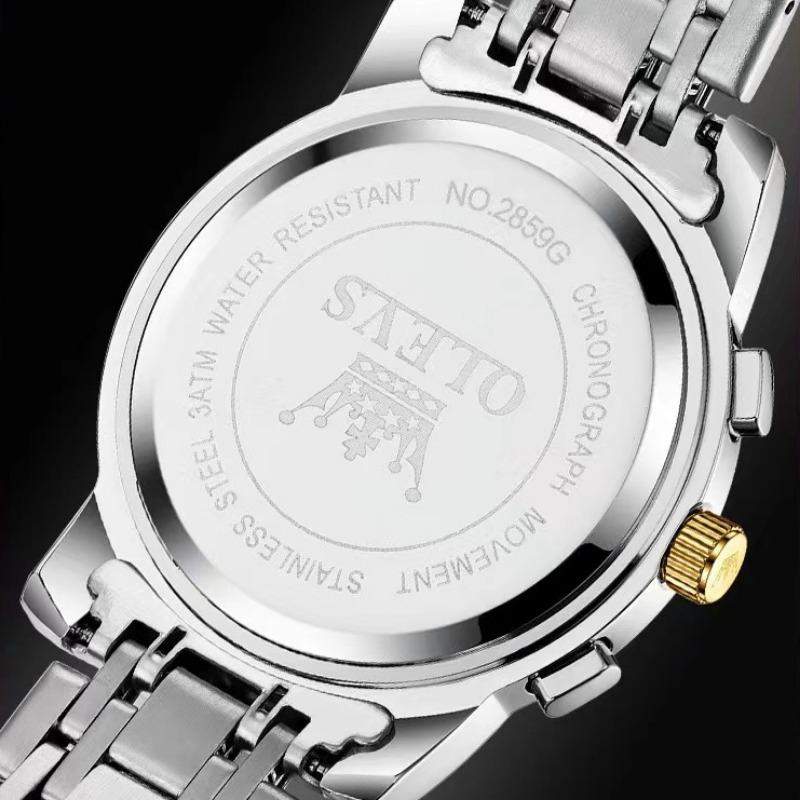 OLEVS 2859 With Gift Box Multifunctional Waterproof Quartz Watch Luminous Non-Mechanical Men'S Watch