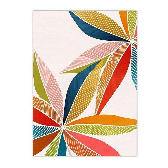 

Яркие цветные картины на холсте с изображением листьев и растений, плакат с изображением солнца, горного пейзажа, скандинавского минимализма, настенные художественные картины для гостиной, домашнего декора 21*30cm