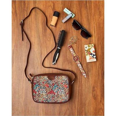 Women's Sling Bag | Crossbody Bag | Printed Canvas Box Sling Bag | Multipurpose Daily Use Bag for Office/College