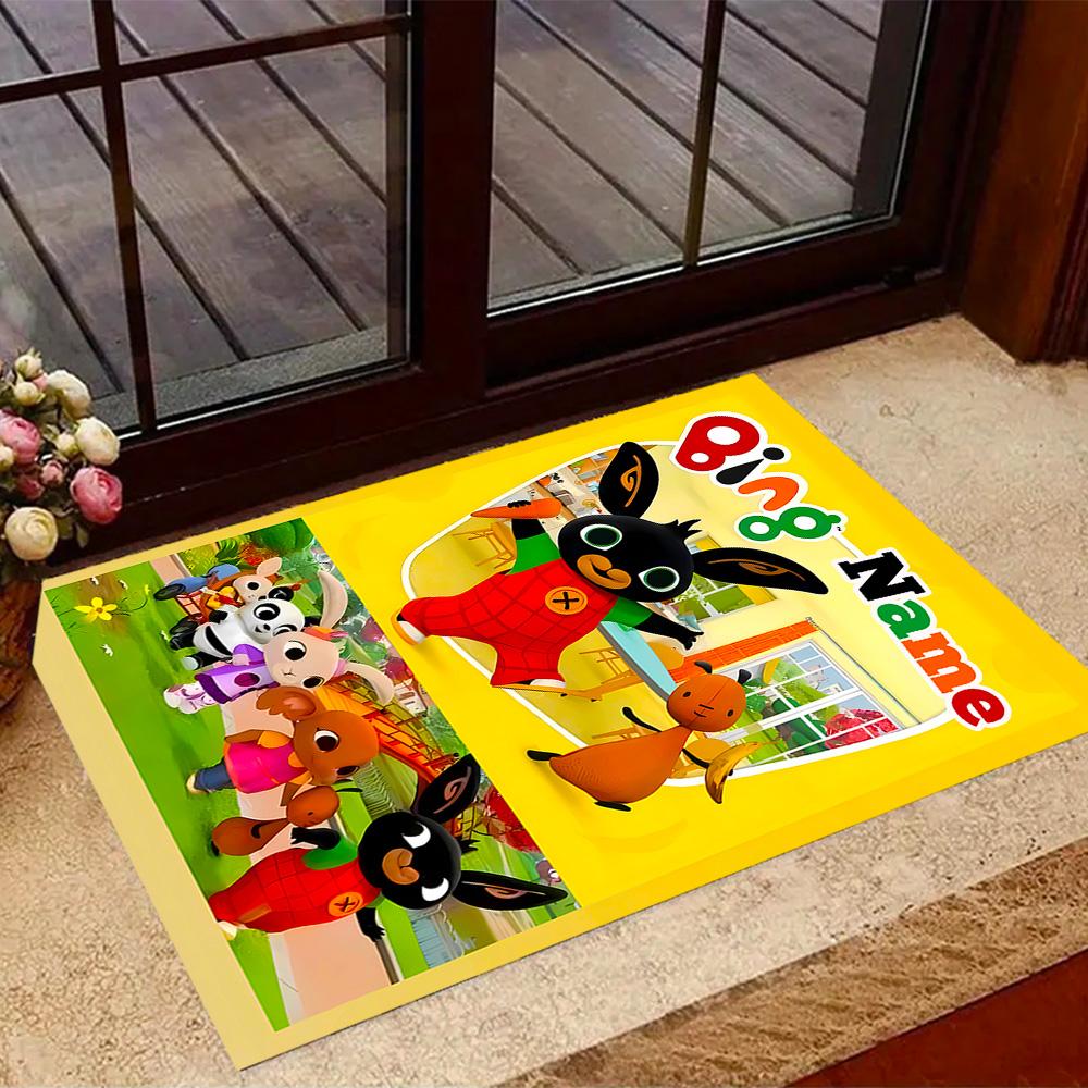 Friends Adventure Customized Name Floor Rug Office Rug Perfect for Game Room Bedrooms Living Rooms Study room Anti-slip Rug Anime Office Decor
