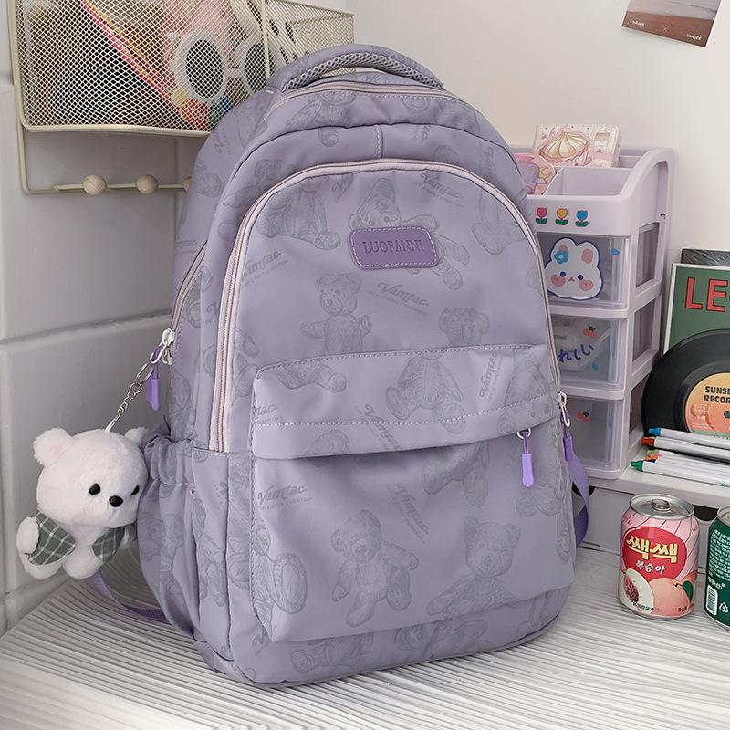 Children's Schoolbags Elementary School Students  Girls' High Ooking Junior High School Students' Printed Backpacks