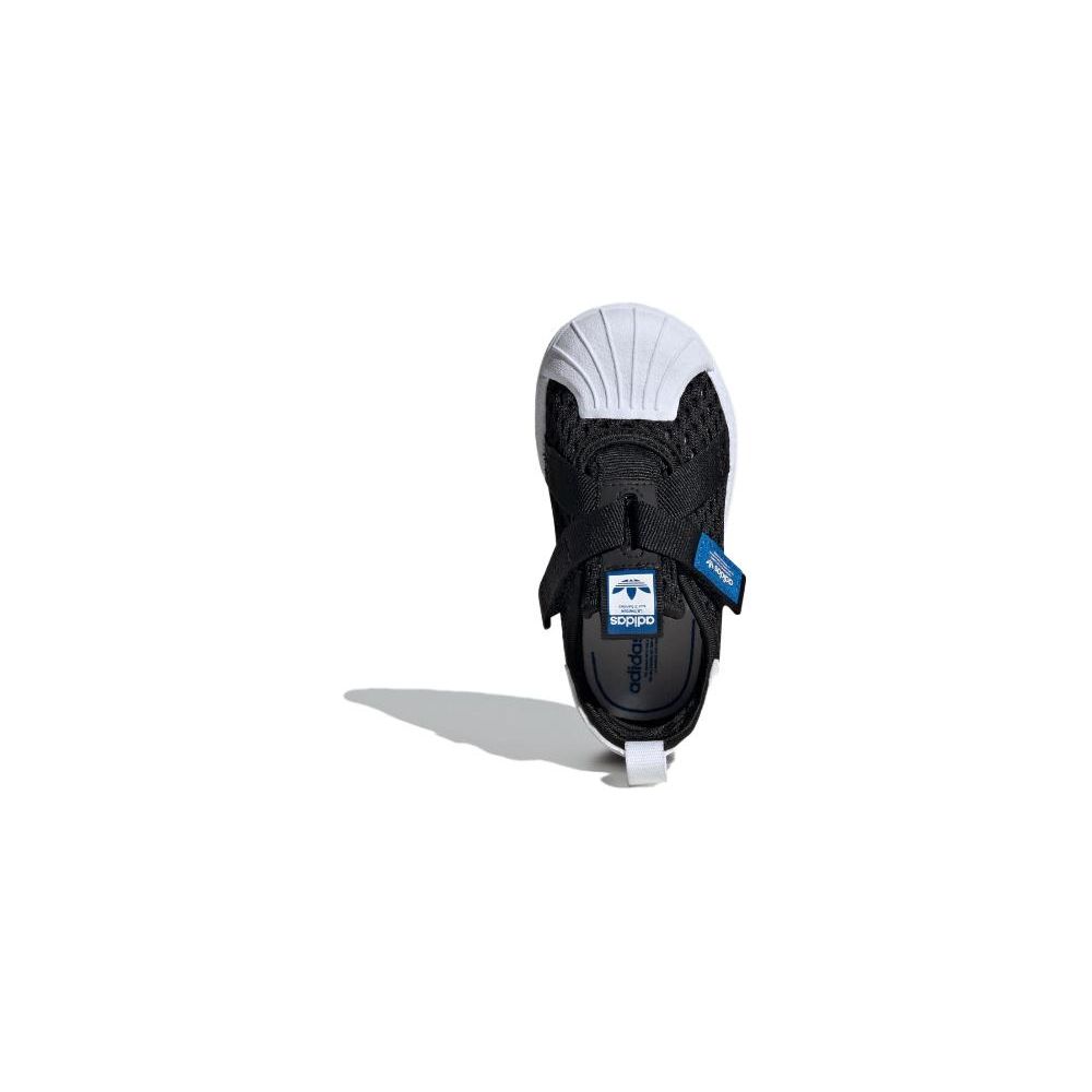 adidas Originals SST 360 3.0 Comfortable Shock Absorbing Durable Low Top Walking Shoes Baby Shoes Black White IE8199