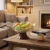 Creative Pedestal Snack Bowl PET Fruit Tray Stylish Table Centerpiece for Living Room Kitchen Countertop Parties