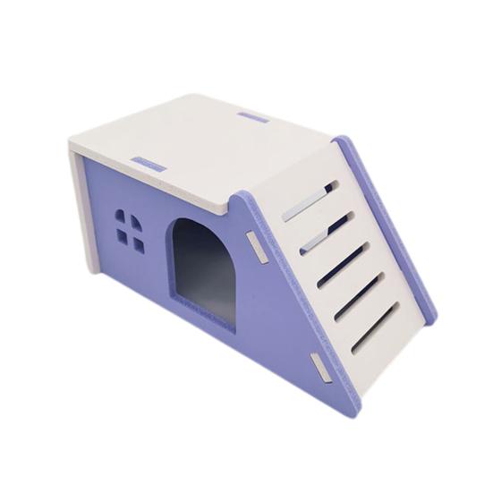 

Домик для хомяка, курсивный дизайн, дышащая жилая вилла, убежище для морской свинки, ежа, хижина, товары для домашних животных фиолетовый