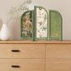 Mini Folding Screen 3 Panel Divider Ornament Desk Decorative for Living Room Decor