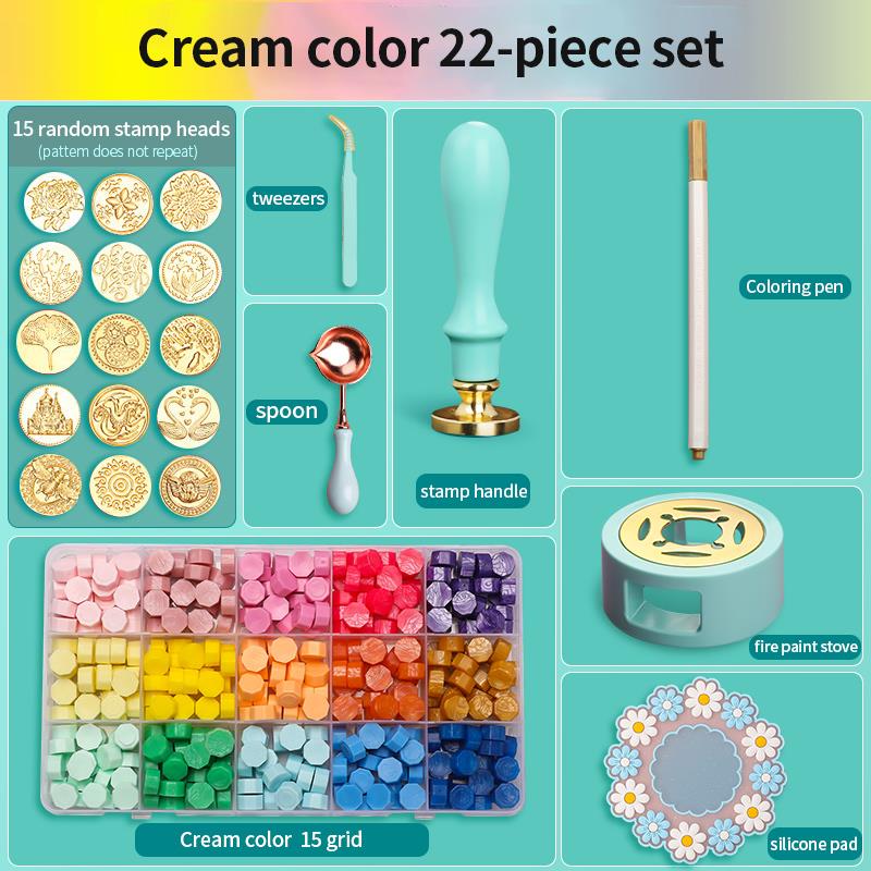 NEW Wax Seal Stamp Set Lacquered Stamp Sealing Wax Kit DIY Craft Supplies Scrapbooking Christmas Wedding Invitation Decoration