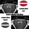 1pcs New Carbon Fibre Steer Wheel Emblem Sticker Car Steering Wheel Sticker Car Interior Emblem Car Accessories