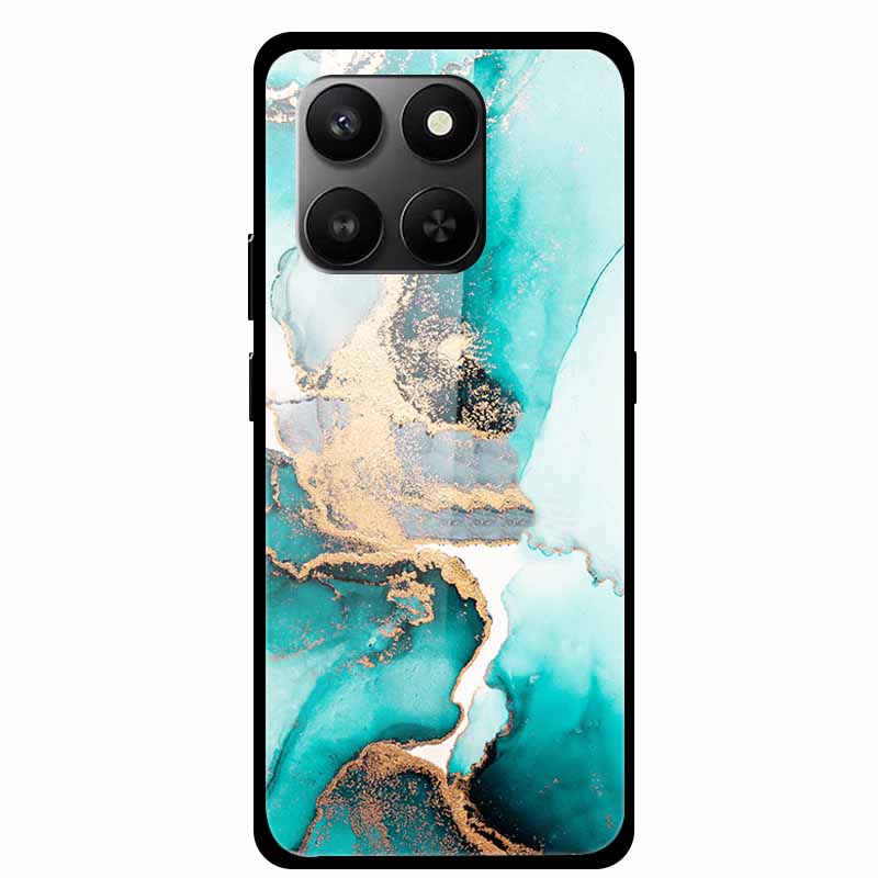 Glass Back Cover For Honor 200 Pro 5G Case Marble Hard Tempered Glass Case For Honor play 10T 400 Smart 5G Case 6.77" Shell Para