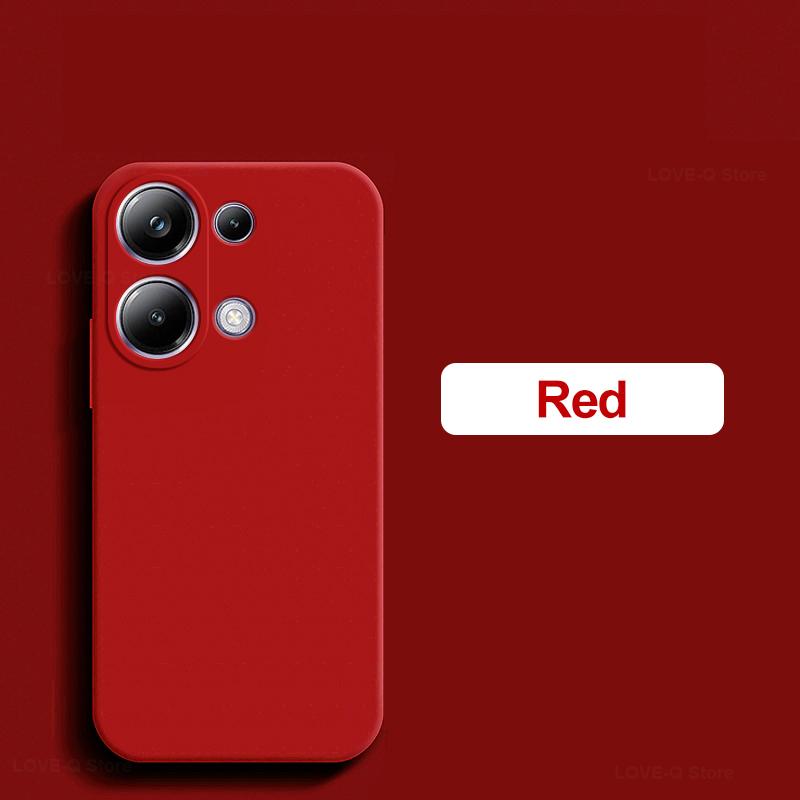 

Чехол для телефона Poco M6 Pro, силиконовый однотонный защитный чехол от падений и столкновений для Xiaomi Poco M6 M 6 Pro M6Pro PocoM6 Pro Poco M6 Pro 4G красный