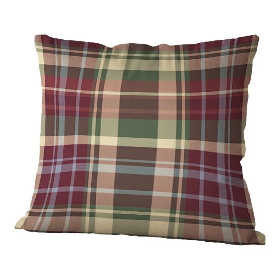 Throw Pillow Cover Colorful Plaid Pattern Pillow Cover 18x18 Inch