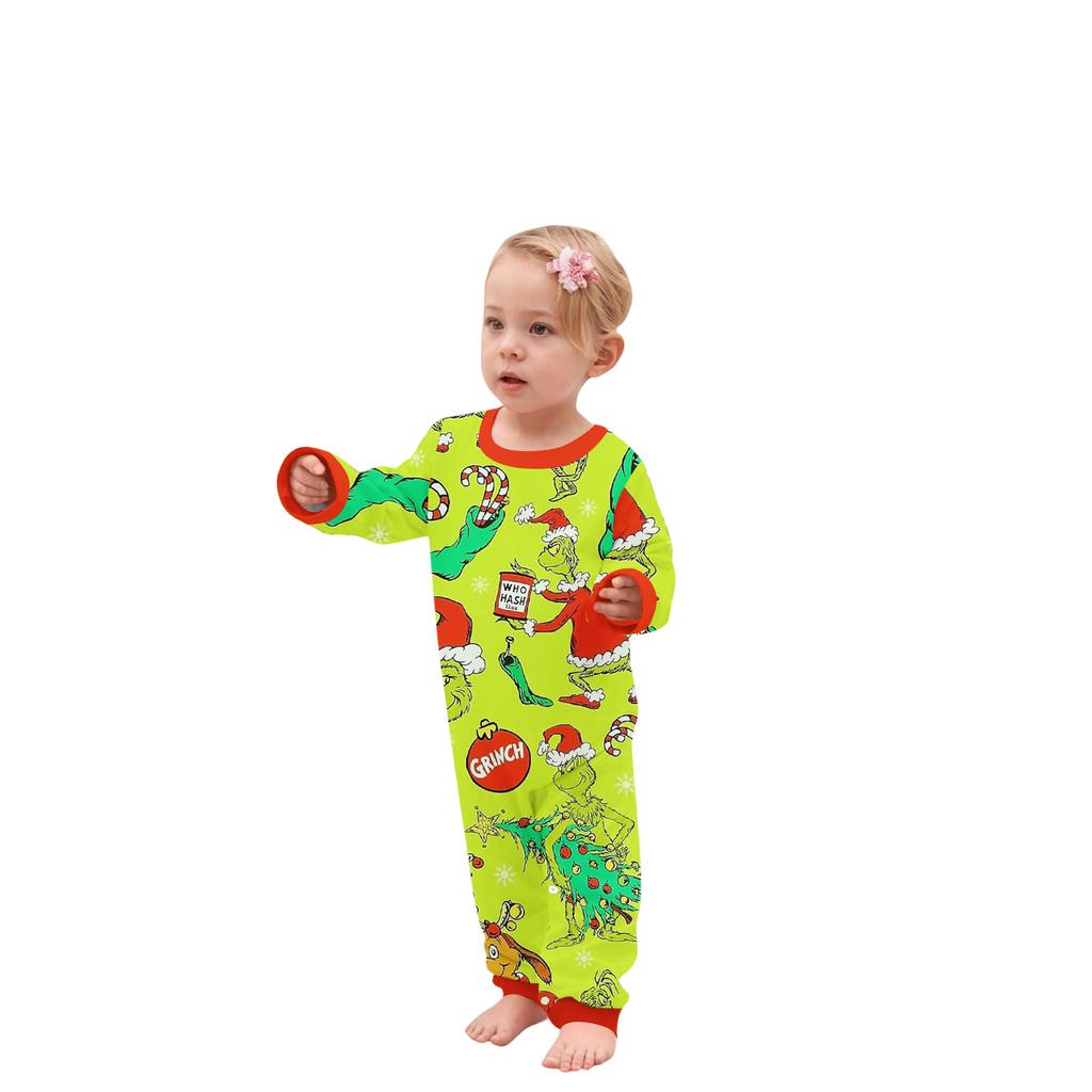 Christmas Prints Family Matching Long Sleeve Tops+Parhts Set Family Matching Sets