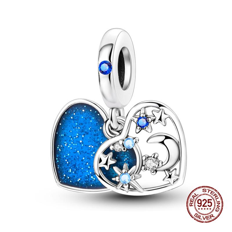 Charmscopper Splittable Sun & Moon Dangle Charms Beads Fits 3Mm Original Bracelet Necklace Womens Diy Fine Jewelry Gift