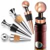 Cross-border Direct Supply Zinc-aluminum Alloy Round-head Steel Ball Wine Stoppers for Wine Preservation Can Print Logo