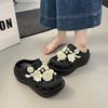 2025 Summer New High-value Flower Hole Shoes Wear Non-slip, Step On Shit Feeling Bag Head and Pedal Cool Slippers Women