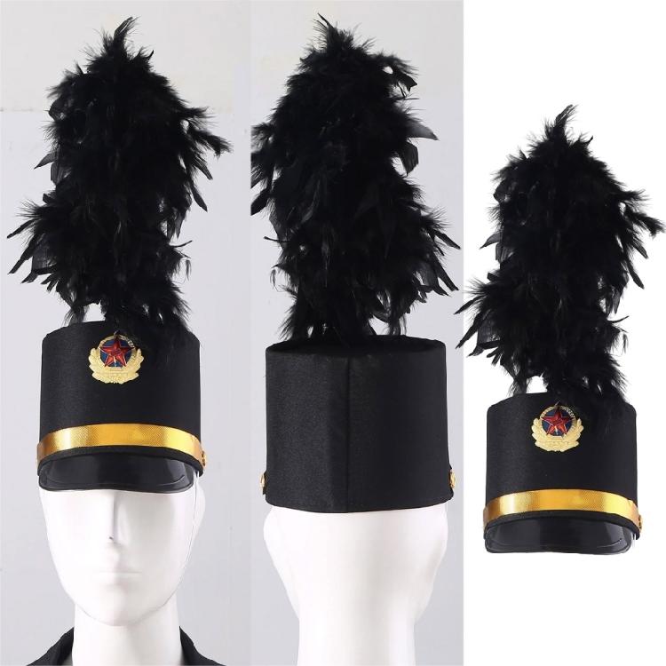 Cappello da Adulto Vintage a Tesa Larga Cappello da Guardia d'Onore Cappello da Tamburmaggiore Spettacoli