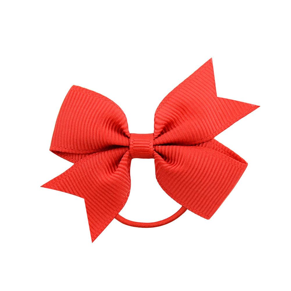 Children'S Versatile Xiaoqi Small Bow Solid Color Rubber Band Hair Band Baby Headgear Girls Hair Accessories 028