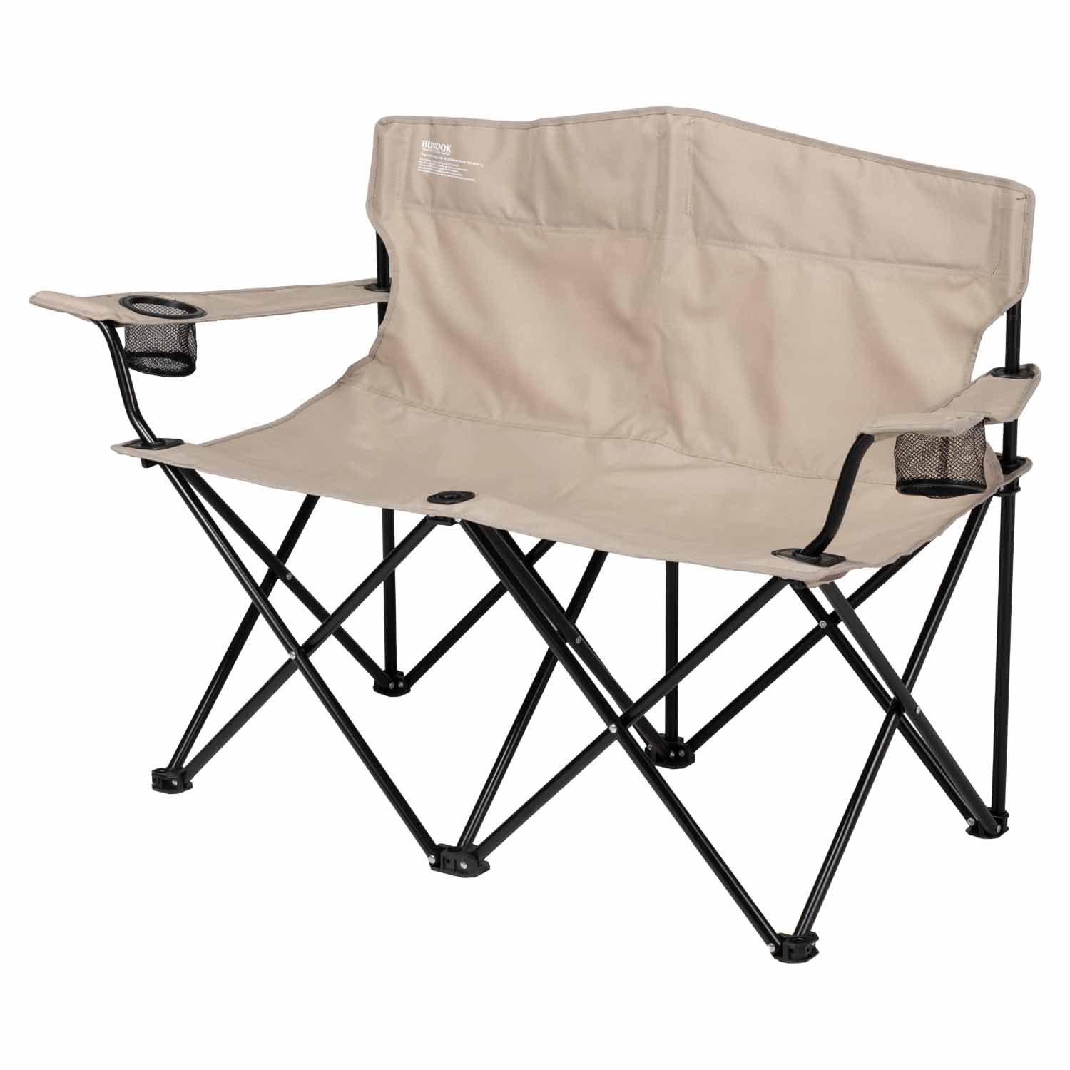 

BUNDOK Twin Warm Ideal for Outdoor and Sports Watching Chair, Gray, BD-121WG, Two-Seater Chair, Collapsible, Rest, Leisure, Activities,