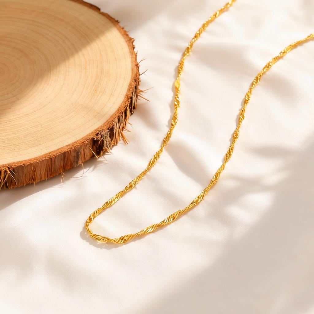 Classic Link Chain Necklaces for Women,Round Snake Chain Necklace,Water Wave Necklaces,Fashion Daily Jewelry Gifts Wholesale