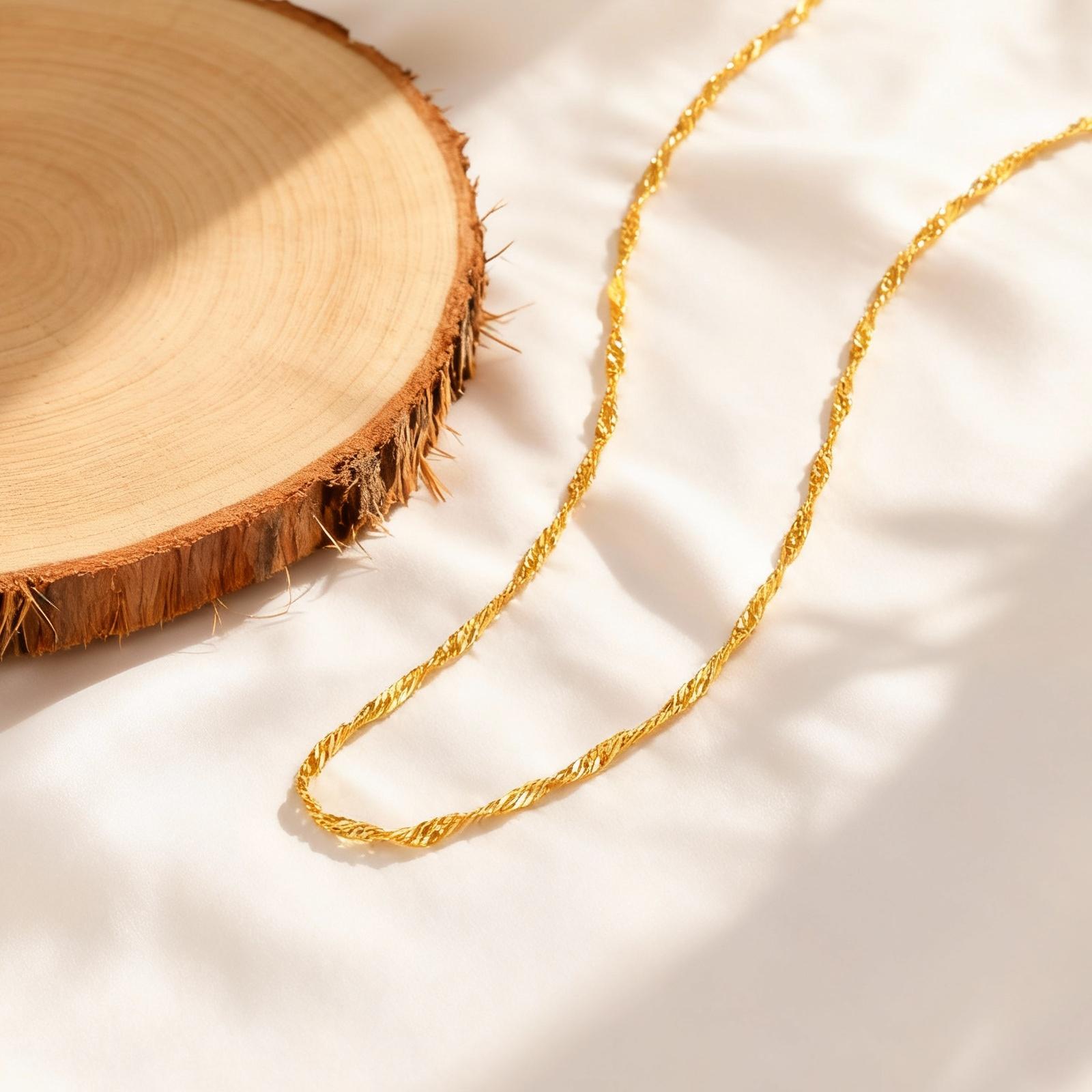 

Classic Link Chain Necklaces for Women,Round Snake Chain Necklace,Water Wave Necklaces,Fashion Daily Jewelry Gifts Wholesale 1pcs