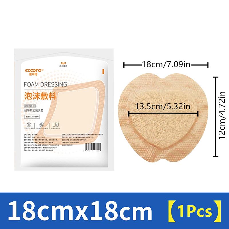 5 Sizes Foam Dressing With Border Pressure Ulcer Patch Adhesive Sterilized Waterproof Wound Dressing Bandage Bedridden Patients