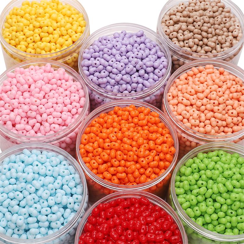 [8X5mm] Solid Color Peanut Beads Acrylic Peanut Beans DIY Bracelet Necklace Handmade Nut Accessories 50pcs/pack