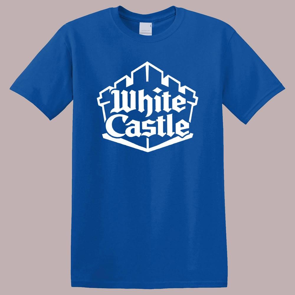 White Castle Burger Men's Black Blue Size S-5XL