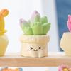 Mini Figurine Cactus Mignon en Résine Ornement Miniature Plante en Pot Petite Plante Cactus Artificiel Faux pour Tableau de Bord de Voiture Bureau à Domicile