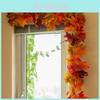 Autumn Artificial Maple Leaf Garland For Wedding Decor And Outdoor Events
