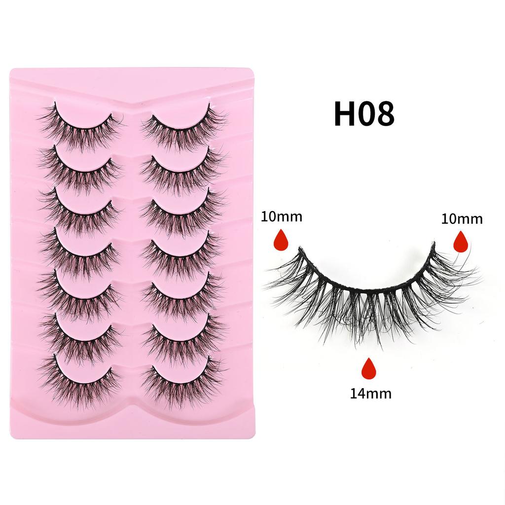 Seven Pairs of 5D Thick False Eyelashes, Natural Messy Eyelashes, Light and Unburdened, Self-grafted False Eyelashes
