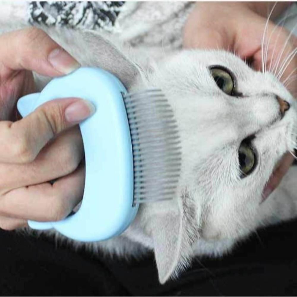 Cat Ear Shape Pet Hair Removal Brush Fine Soft Brush Cat Grooming Comb For Long Short Hair