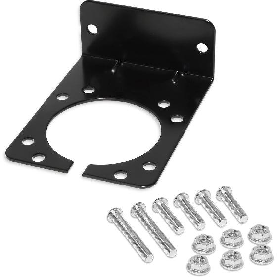 Oyviny 7 Way RV Blade Trailer Socket Mounting Bracket, Metal Mounting Bracket For General Use, Metal Hardware Screws And Nuts Included
