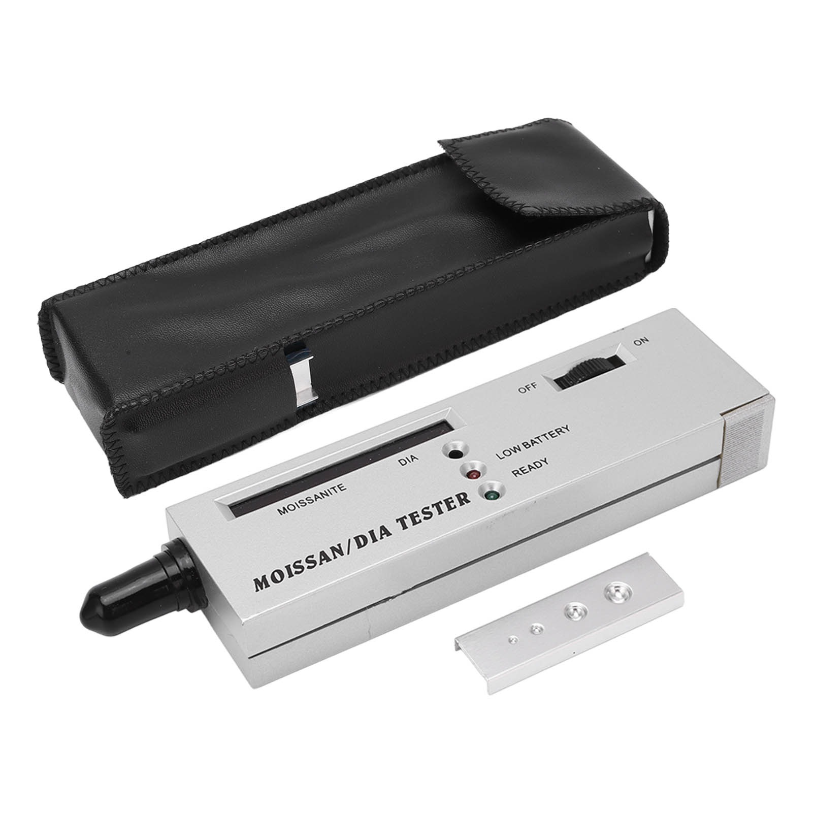 

Тест-ручка Ручка-муассанит ЖК-дисплей Тестер Детектор твердости муассанита Инструмент для тестирования ювелира со светодиодным индикатором чёрный