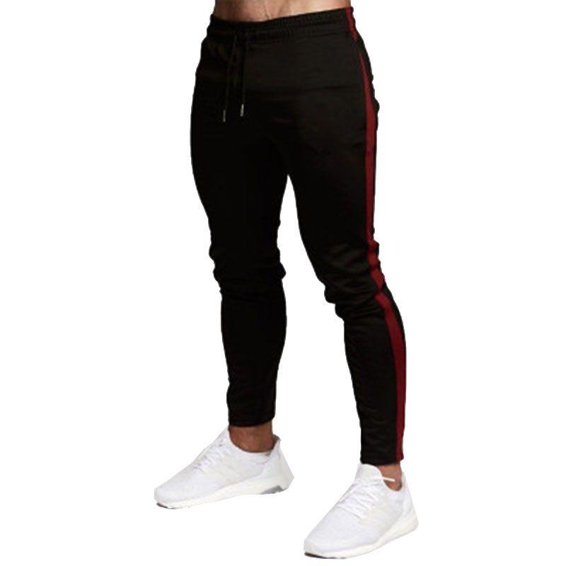 Men's Jogger Trousers Made From Soft Material With Adjustable Waist And Side Pockets