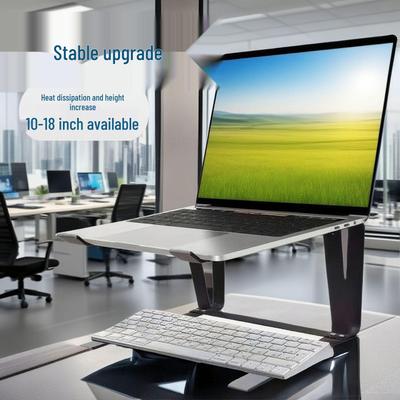 Support pour ordinateur portable double couche avec rehausseur de clavier et refroidissement